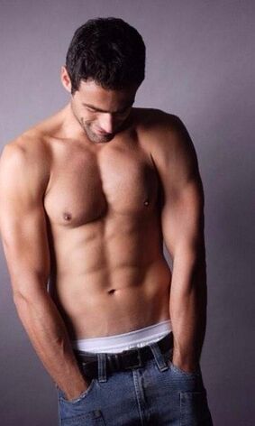 handsome man's torso